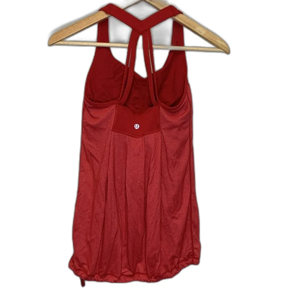 Lululemon Women's Power Technique Bright Red Racerback Athletic Tank Top Size 4
